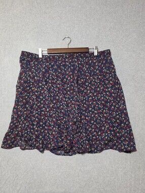 Old Navy Floral Mini Skirt Flare Flowy Boho Chiffon